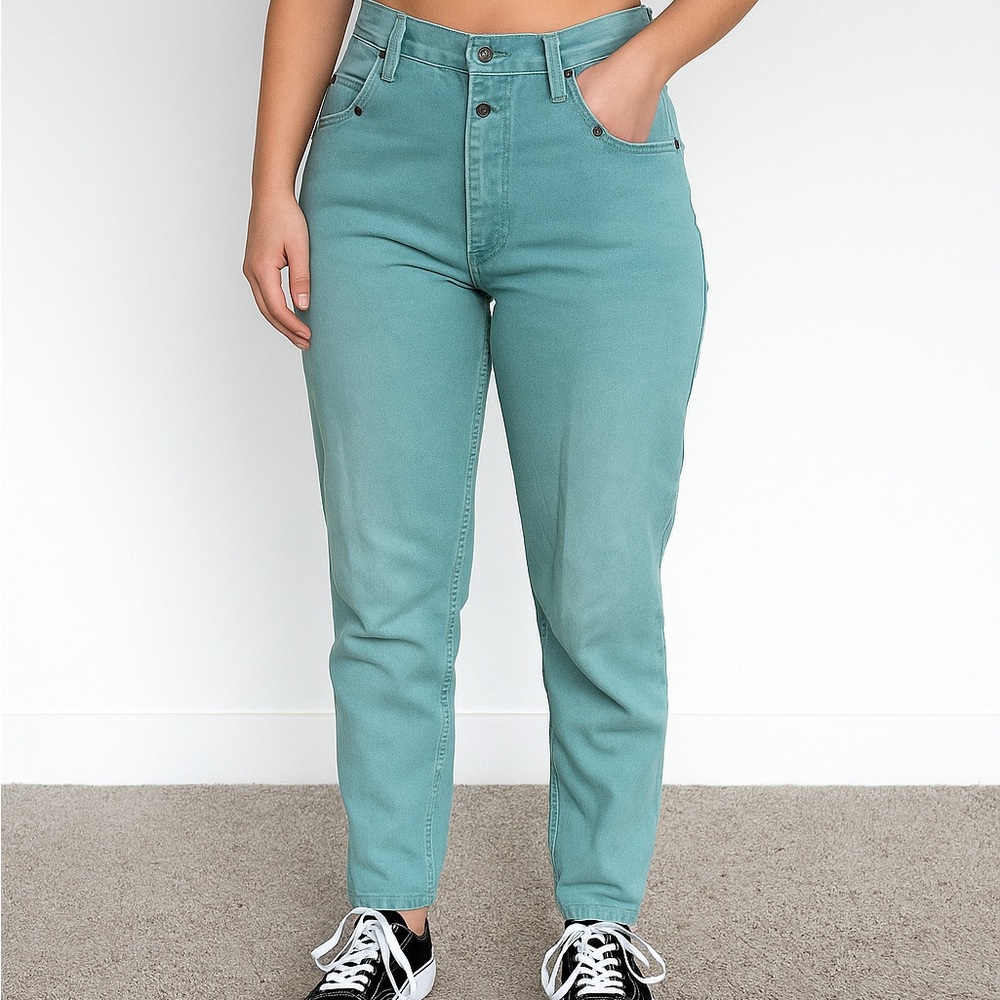 ZENA JEANS vintage 80’s Teal Jeans, size 26 (4)